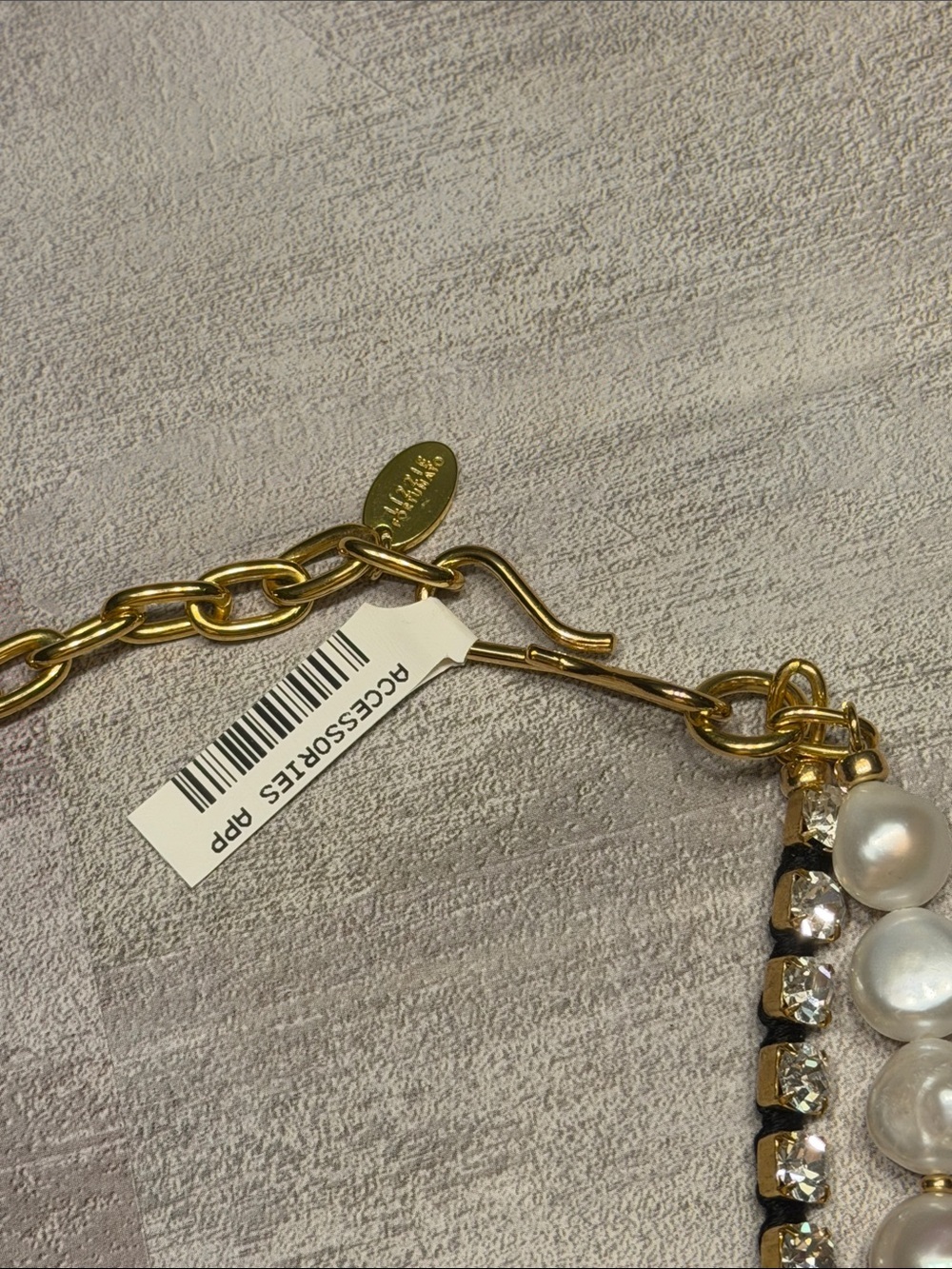 Lizzie Fortunato Crystal Lagoon li Gold & Pearl Statement Necklace Pearls $370 - Picture 9 of 9
